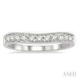 Curved Diamond Wedding Band