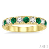 11 Stone Gemstone & Diamond Wedding Band