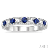 11 Stone Gemstone & Diamond Wedding Band