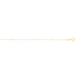 14K Gold 1.5Mm Polished Cube Saturn Chain