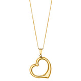 14K Gold Polished Heart Necklace