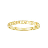 14K Gold Mini Curb Stackable Ring