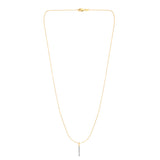 14K Gold .06Ct Diamond Bar Necklace