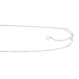 Silver 1.2Mm Adjustable Round Box Chain