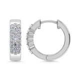 Diamond 1/2 Ct.Tw. Hoop Earrings in 14K White Gold
