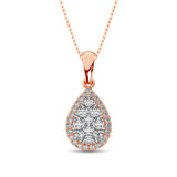 Diamond Fashion Pendant 5/8 ct tw Round Cut in 14K Rose Gold