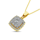 Diamond Fashion Pendant 5/8 ct tw Round Cut in 14K Yellow Gold