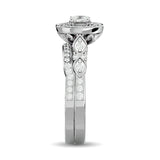 Diamond 5/8 Ct.Tw. Oval Cut Bridal Ring in 14K White Gold