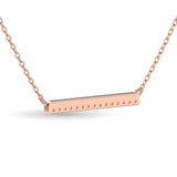 Diamond 1/6 ct tw Bar Necklace in 10K Rose Gold