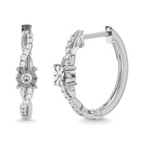 Diamond 1/4 Ct.Tw. Hoop Earrings in 14K White Gold