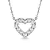 Diamond 1/20 Ct.Tw. Heart Pendant in 10K White Gold