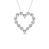 Diamond 1/2 Ct.Tw. Heart Pendant in 14K White Gold