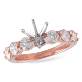 14Kt Gold Semi-Mount Engagement Ring