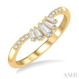 Chevron Baguette Diamond Fashion Ring