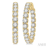 1-Inch Round Inside-Out Diamond Hoop Earrings