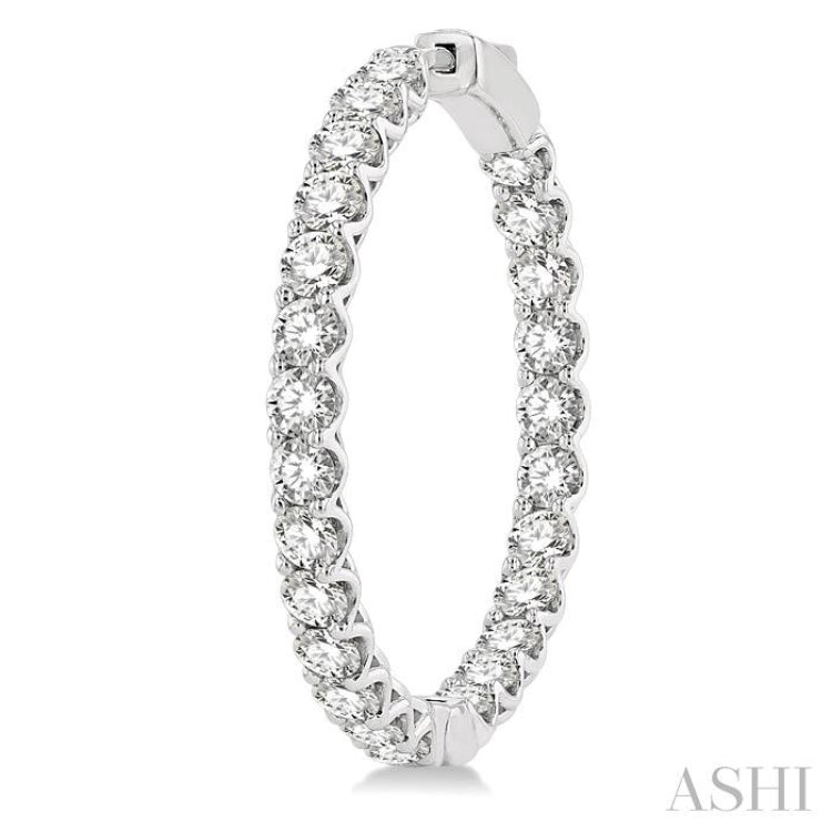 Dazzling Diamond Eternity Hoop Earrings in 14k White Gold (2 ct. tw.)