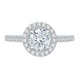 14 Kt White & Rose Gold Carizza Bridal Engagement Ring