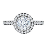 14 Kt White Gold Luminous Bridal Engagement Ring