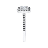 14 Kt White Gold Luminous Bridal Engagement Ring