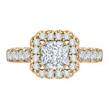 14 Kt Yellow Gold Carizza Bridal Engagement Ring
