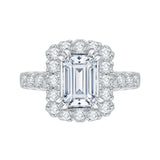 14 Kt White Gold Carizza Bridal Engagement Ring