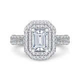 14 Kt White Gold Carizza Bridal Engagement Ring