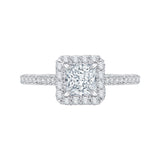 14 Kt White Gold Luminous Bridal Engagement Ring