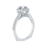 14 Kt White Gold Luminous Bridal Engagement Ring