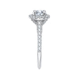 14 Kt White Gold Luminous Bridal Engagement Ring