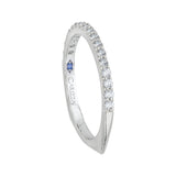 14 Kt White Gold Carizza Bridal Wedding Band