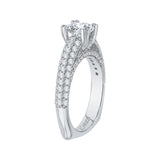 14 Kt White Gold Luminous Bridal Engagement Ring