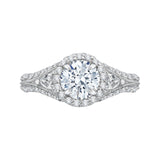 14 Kt White Gold Carizza Boutique Bridal Engagement Ring