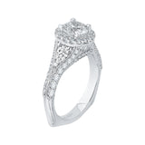 14 Kt White Gold Luminous Bridal Engagement Ring