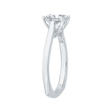 14 Kt White Gold Luminous Bridal Engagement Ring