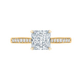 14 Kt Yellow Gold Luminous Bridal Engagement Ring