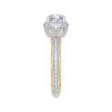 14 Kt White & Yellow Gold Luminous Bridal Engagement Ring