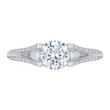 14 Kt White Gold Carizza Bridal Engagement Ring