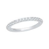 14 Kt White Gold Luminous Bridal Wedding Band