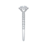 14 Kt White Gold Luminous Bridal Engagement Ring