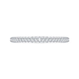 14 Kt White Gold Luminous Bridal Wedding Band