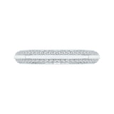 14 Kt White Gold Luminous Bridal Wedding Band