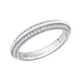 14 Kt White Gold Luminous Bridal Wedding Band