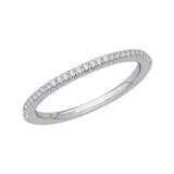 14 Kt White Gold Luminous Bridal Wedding Band