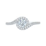 14 Kt White Gold Carizza Boutique Bridal Engagement Ring