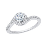 14 Kt White Gold Carizza Boutique Bridal Engagement Ring