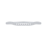 14 Kt White Gold Luminous Bridal Wedding Band