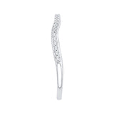 14 Kt White Gold Luminous Bridal Wedding Band