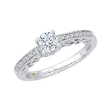 14 Kt White Gold Carizza Boutique Bridal Engagement Ring