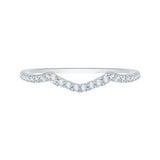 14 Kt White Gold Luminous Bridal Wedding Band