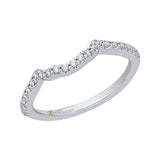 14 Kt White Gold Luminous Bridal Wedding Band